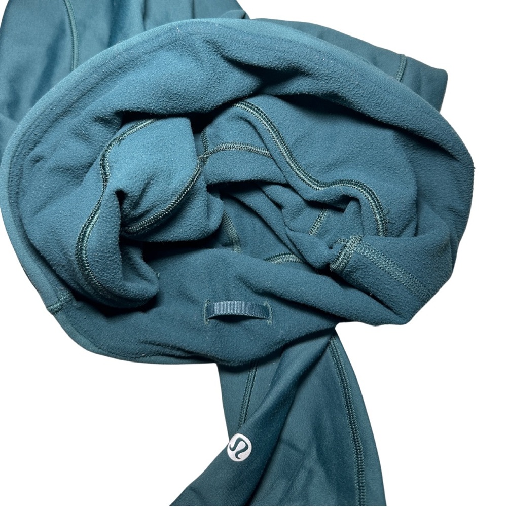 Lululemon Fast and Free Fleece Ligned Leggings Teal Blue Size 6 - Picture 6 of 16